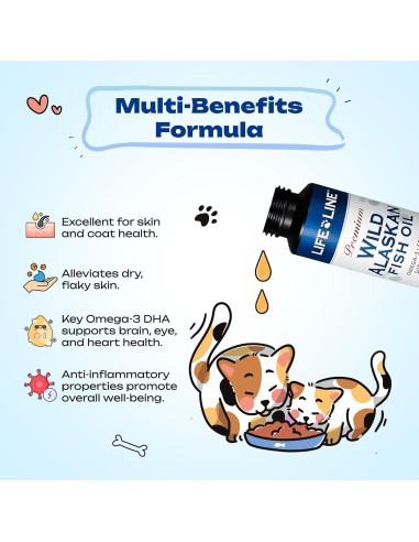 Aceite de Pescado Omega-3 Life Line Pet Nutrition 240g