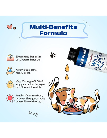 Aceite de Pescado Omega-3 Life Line Pet Nutrition 240g