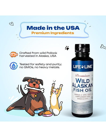 Aceite de Pescado Omega-3 Life Line Pet Nutrition 240g