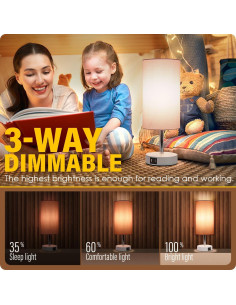 Lámpara de Escritorio Yarra-Decor Rosa con USB y Control Táctil 2