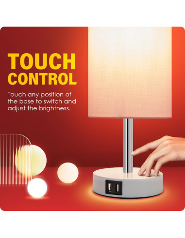 Lámpara de Escritorio Yarra-Decor Rosa con USB y Control Táctil
