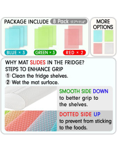 8 Forros Lavables para Refrigerador MayNest Multicolor 44.9x29.5cm 2