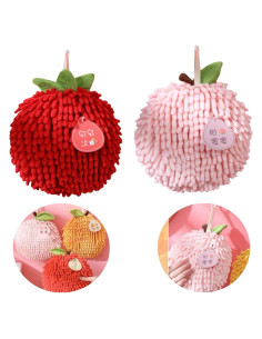 Toallas de Mano Decorativas Aimery 17x17 cm Frutas 2 Pcs