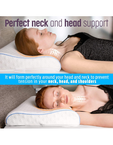 Almohada Contour Aeris de Espuma de Memoria Ajustable - Ergonómica