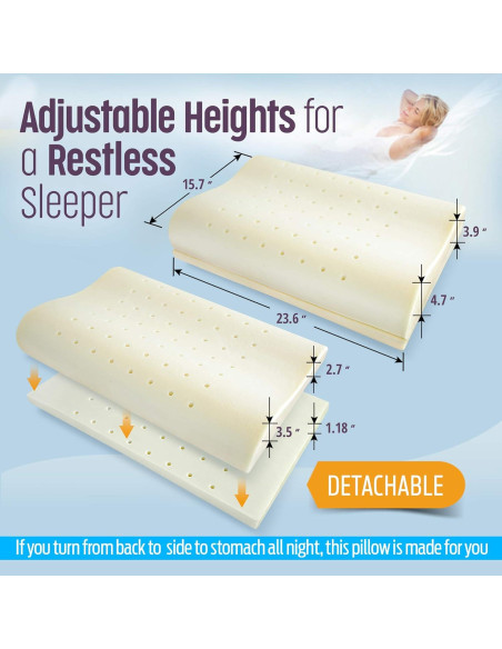 Almohada Contour Aeris de Espuma de Memoria Ajustable - Ergonómica