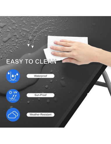 Mesa Plegable 1.83m IWDOO Negra para Camping y Fiestas