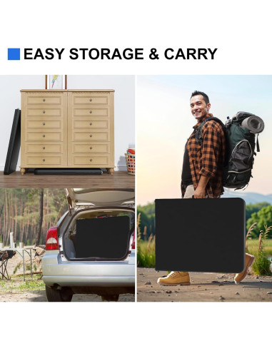 Mesa Plegable 1.83m IWDOO Negra para Camping y Fiestas