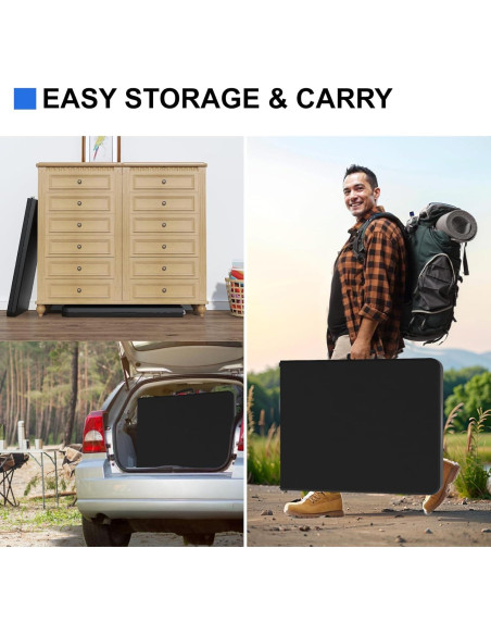 Mesa Plegable 1.83m IWDOO Negra para Camping y Fiestas