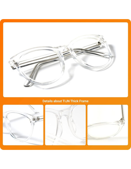 Gafas de luz azul TIJN sobredimensionadas unisex, anti-fatiga ocular Gafas de luz azul TIJN sobredimensionadas unisex, anti-fatiga ocular