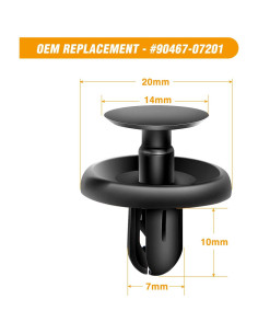 Clips Retenedores de Motor GOOACC 40PCS Nylon Toyota Lexus 2