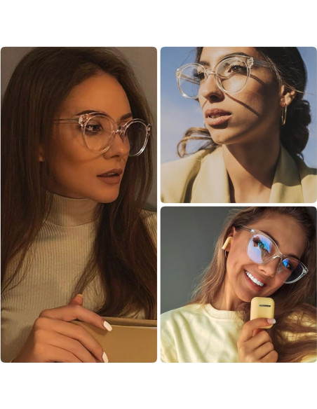 Gafas de luz azul TIJN sobredimensionadas unisex, anti-fatiga ocular Gafas de luz azul TIJN sobredimensionadas unisex, anti-fatiga ocular