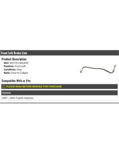 Manguera de freno delantera izquierda Toyota Sequoia 2001-2002 2