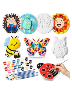 Kit de Pintura de Piedras de Yeso HyDren - 8 Piezas Animales