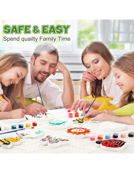 Kit de Pintura de Piedras de Yeso HyDren - 8 Piezas Animales