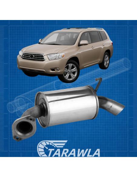 Tubo de escape trasero TARAWLA para Toyota Highlander 2008-2013