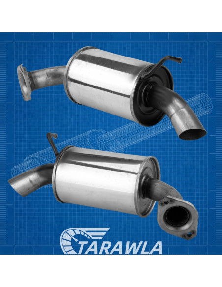 Tubo de escape trasero TARAWLA para Toyota Highlander 2008-2013
