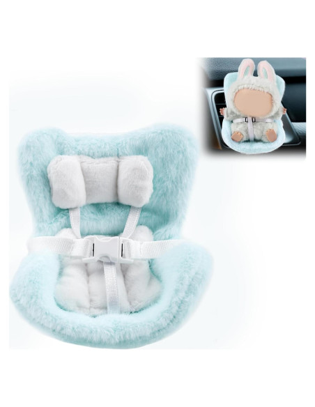 Asiento de coche para muñecas BOXOB 11.7x10.3x9.1cm Azul