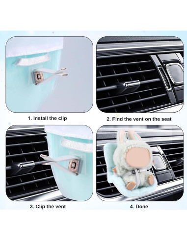 Asiento de coche para muñecas BOXOB 11.7x10.3x9.1cm Azul