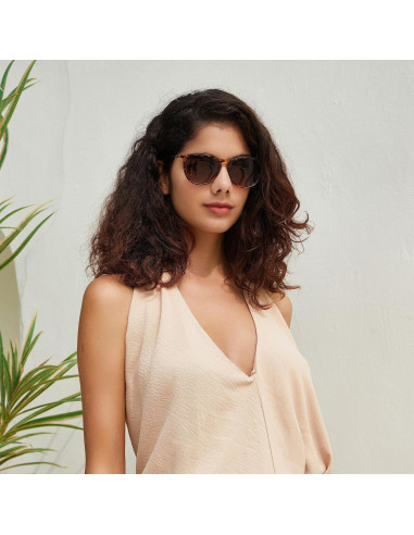 Gafas de sol polarizadas UV400 redondas vintage para hombres y mujeres