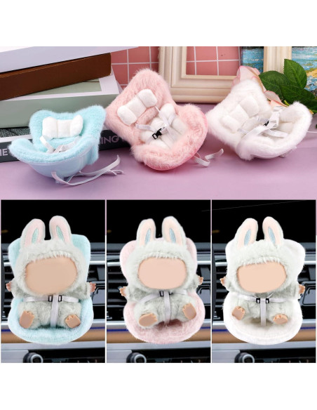 Asiento de coche para muñecas BOXOB 11.7x10.3x9.1cm Azul