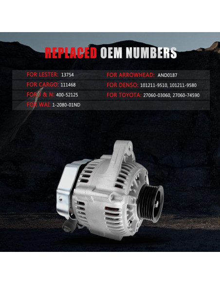 Alternador GDSMOTU 80Amp 12Volt para Camry 1997-2001