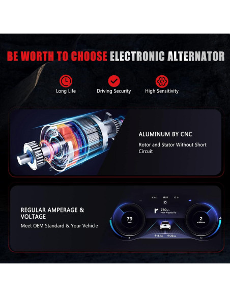 Alternador GDSMOTU 80Amp 12Volt para Camry 1997-2001