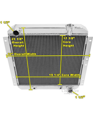 Radiador de Aluminio 3 Filas Champion CC180 para Toyota