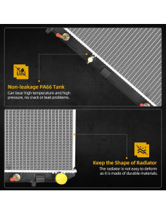 Radiador DWVO para Sienna 2011-2016 y Lexus RX350 2