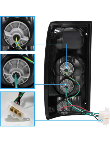 Conjunto de Luces Traseras AmeriLite Toyota Pickup 89-95
