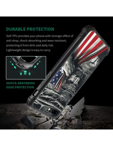 Funda DAIZAG iPhone 7 Plus/8 Plus A Prueba de Golpes Americana