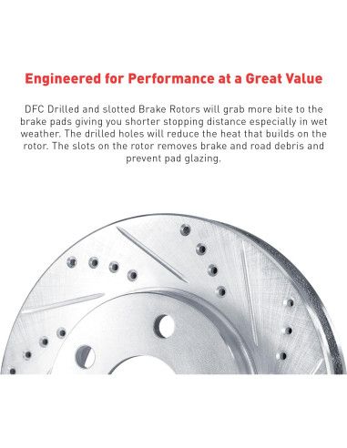 Discos de Freno Delanteros Dynamic Friction Toyota Hilux 2004-2008