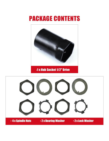 Juego de Llave de Tuerca 3/8" 54mm 4WD para Toyota y Patrol