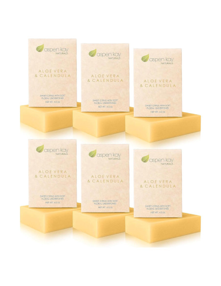 Barras de Jabón Aspen Kay Naturals 127g (6, Aloe Vera y Caléndula) Barras de Jabón Aspen Kay Naturals 127g (6, Aloe Vera y Caléndula)