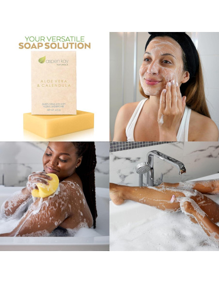 Barras de Jabón Aspen Kay Naturals 127g (6, Aloe Vera y Caléndula) Barras de Jabón Aspen Kay Naturals 127g (6, Aloe Vera y Caléndula)