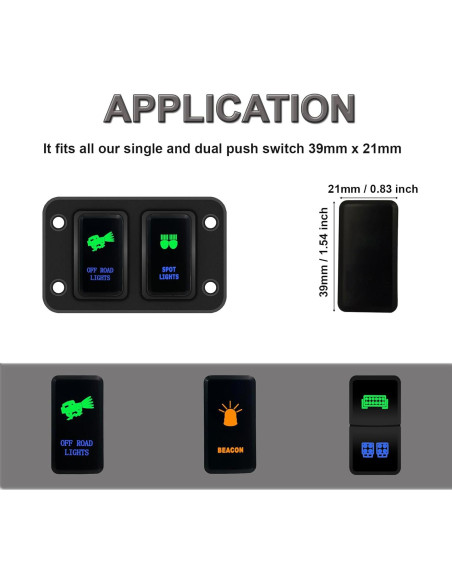 Carcasa de Interruptor 2 Vías BACAUTOPARTS para Toyota