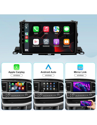 Estéreo de Coche Android 10.2" TopWeb para Toyota Highlander 2014-2019