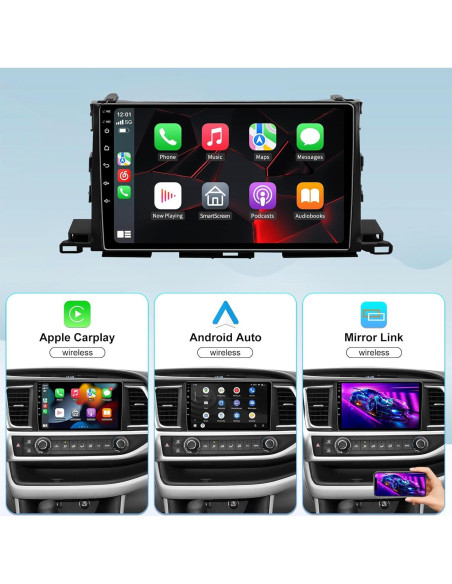 Estéreo de Coche Android 10.2" TopWeb para Toyota Highlander 2014-2019