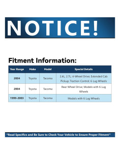 Kit de frenos delantero Detroit Axle para Toyota Tacoma 1999-2004 2