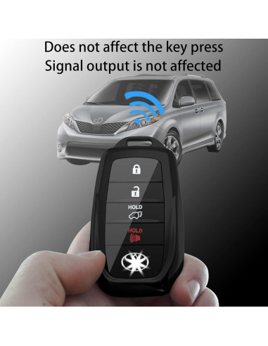 Funda para Llave Toyota Kirsnda TPU 360 Negra Compatible