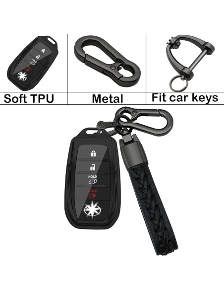 Funda para Llave Toyota Kirsnda TPU 360 Negra Compatible