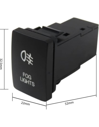 Interruptor de luces antiniebla azul YTXXDEUS para Toyota