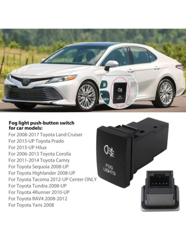 Interruptor de luces antiniebla azul YTXXDEUS para Toyota