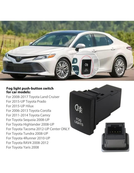 Interruptor de luces antiniebla azul YTXXDEUS para Toyota