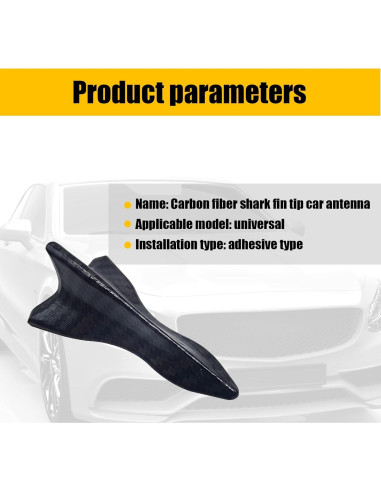 Kit de Antena de Aleta de Tiburón Fogfar 10 Piezas Fibra Carbono