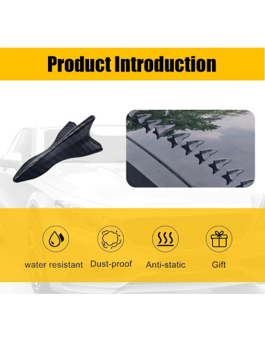 Kit de Antena de Aleta de Tiburón Fogfar 10 Piezas Fibra Carbono