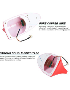 Cubierta de Antena de Aleta de Tiburón Moly Magnolia Rojo 2