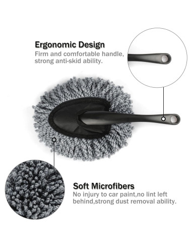 Cepillo de Microfibra Amiss 2 Pack para Limpiar Coche 33,78 cm