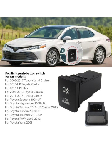 Interruptor de Botón Luces Antiniebla WELURE Toyota