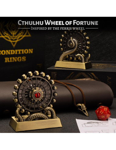 Dado Giratorio D20 CZYY Bronce - Accesorio D&D y RPG