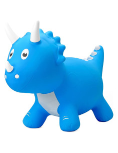 Caballo Saltarín Dinosaurio Azul PlayZap - Juguete Inflable 1.87kg